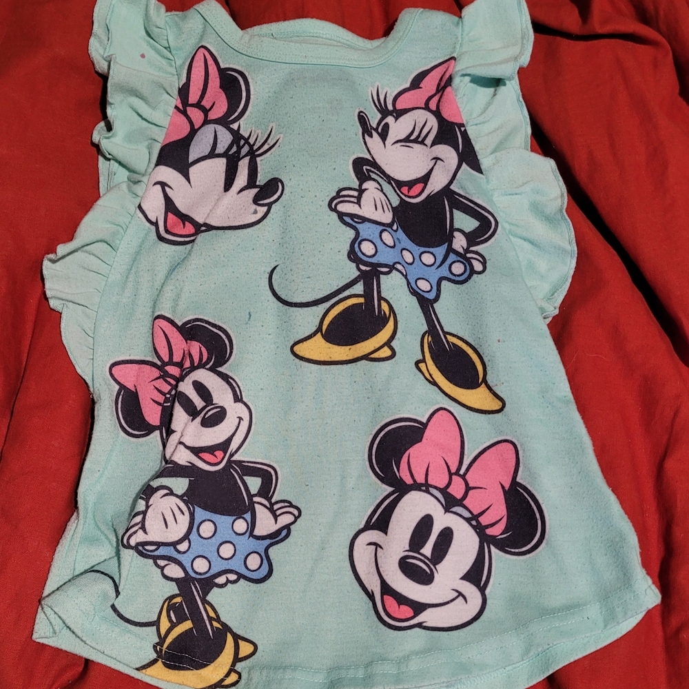 Minnie Mouse Light Aqua Ruffle Nightgown, Toddler 2T